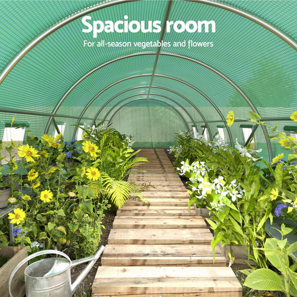 Greenfingers Greenhouse Walk in Green House Tunnel Plant Garden Shed Dome 9x3x2M Greenfingers