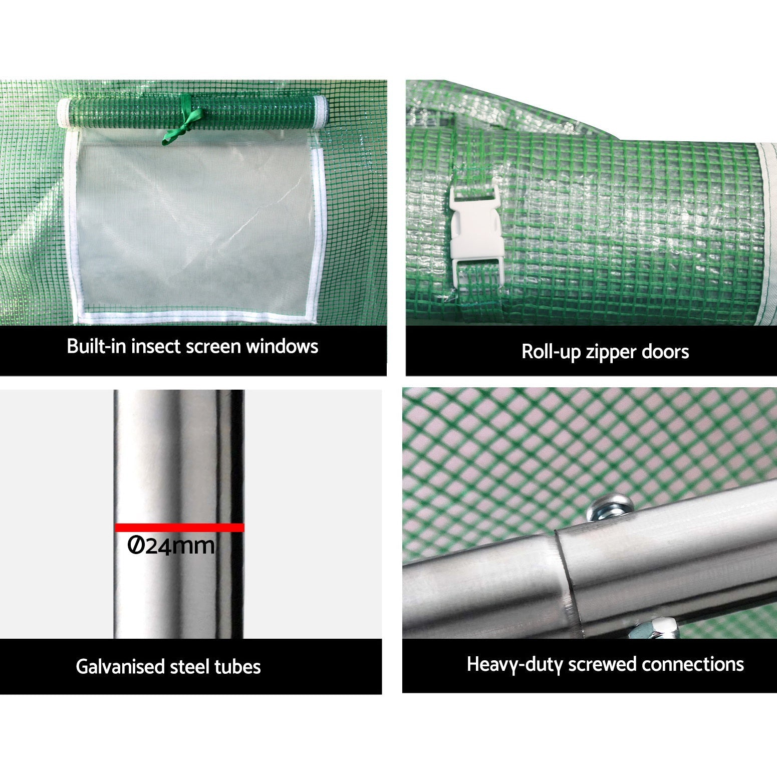 Greenfingers Greenhouse Walk in Green House Tunnel Plant Garden Shed Dome 9x3x2M Greenfingers