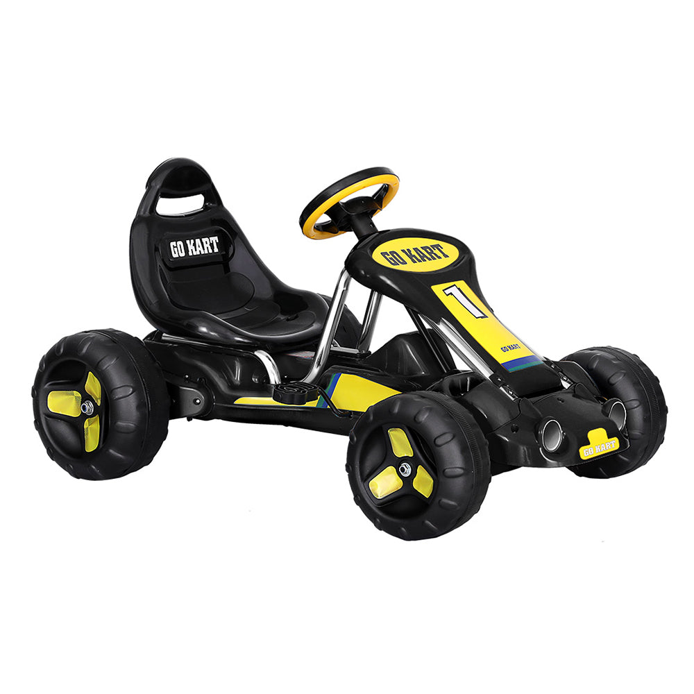 Rigo Kids Pedal Go Kart Ride On Toys Racing Car Plastic Tyre Black RIGO