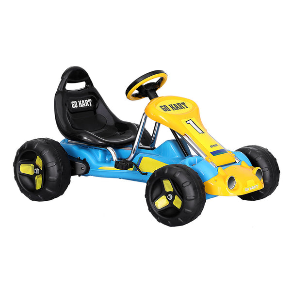 Rigo Kids Pedal Go Kart Ride On Toys Racing Car Plastic Tyre Blue RIGO