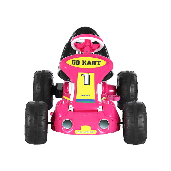 Rigo Kids Pedal Go Kart Ride On Toys Racing Car Plastic Tyre Pink RIGO