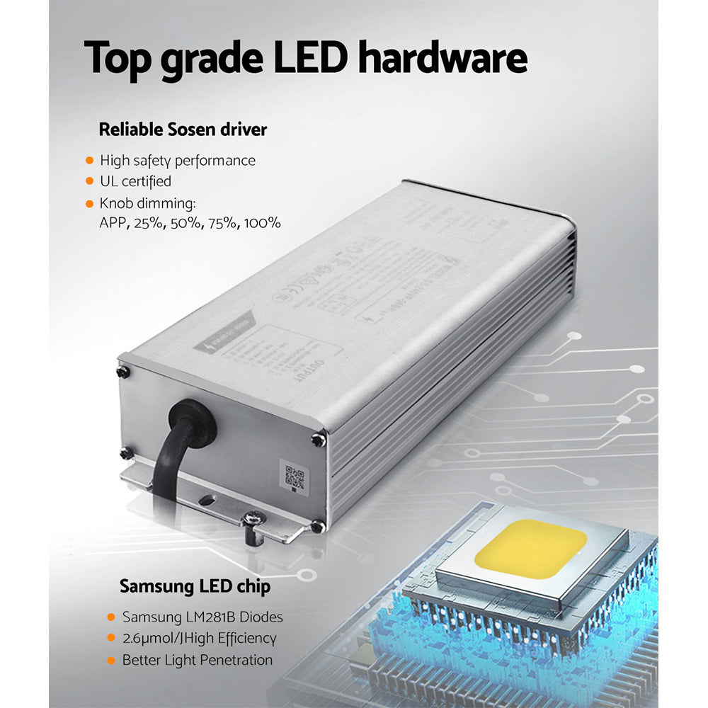 Greenfingers 2200W LED Grow Light Full Spectrum Indoor Veg Flower All Stage Greenfingers