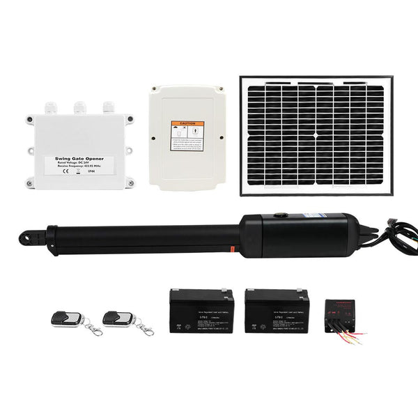 LockMaster Automatic Full Solar Power Swing Gate Opener Kit 600KG lockmaster