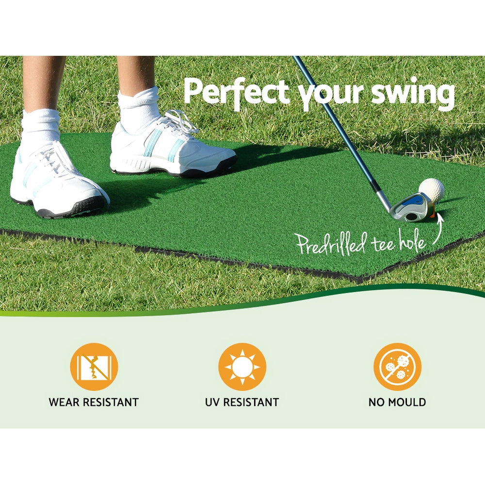 Everfit Golf Hitting Mat Portable Driving Range Practice Training Aid 80x60cm Everfit