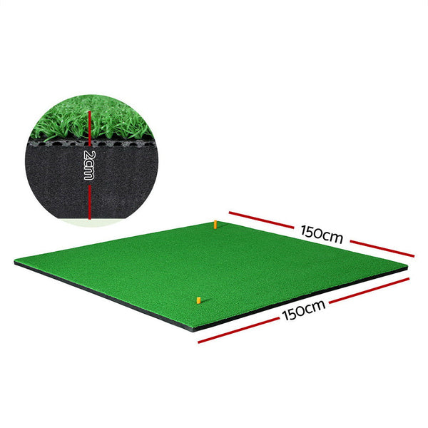 Everfit Golf Hitting Mat Portable DrivingÂ Range PracticeÂ Training Aid 150x150cm Everfit
