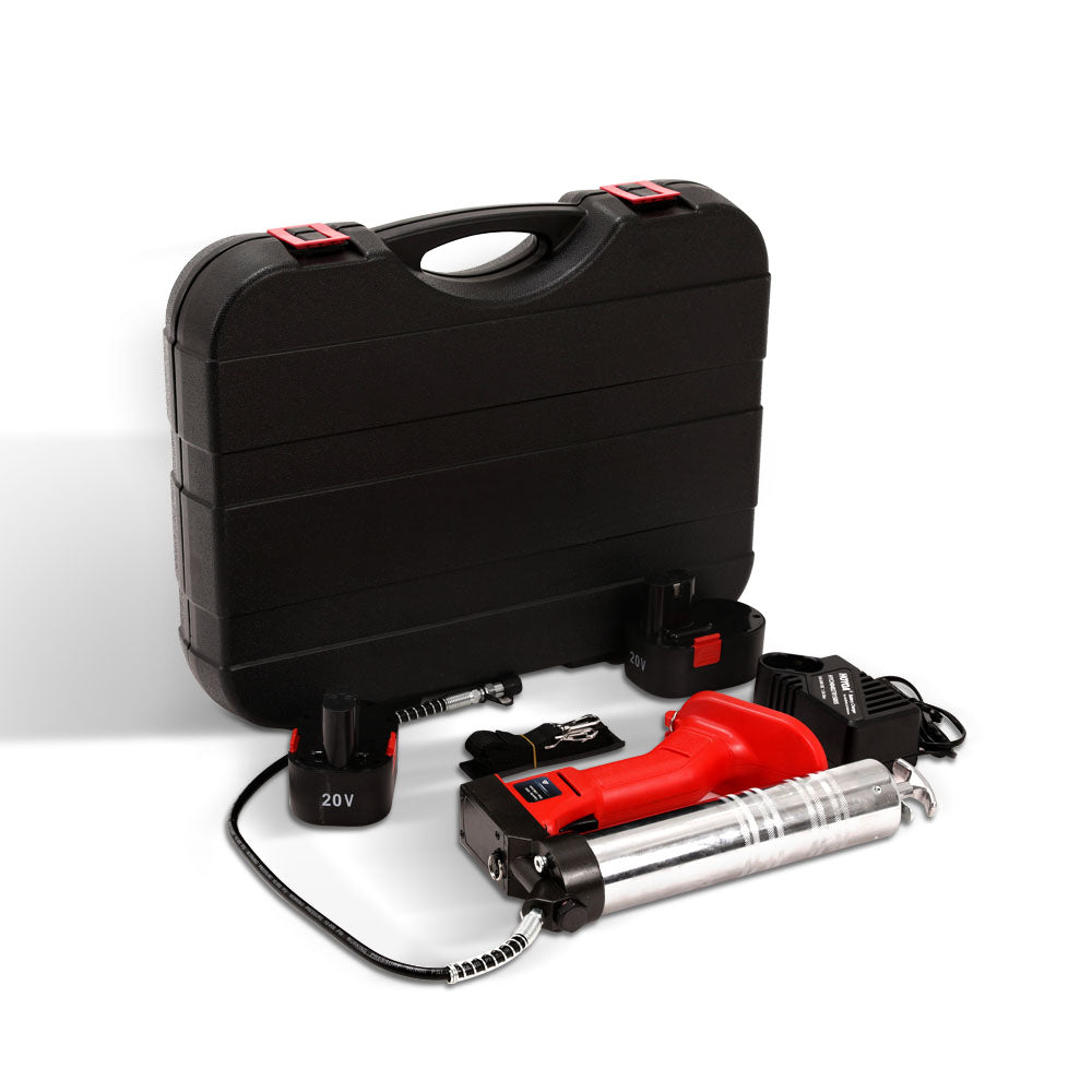 Giantz 20V Rechargeable Cordless Grease Gun - Red Giantz