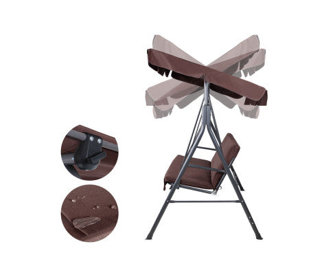 Gardeon Outdoor Swing Chair Hammock 3 Seater Garden Canopy Bench Seat Backyard freeshipping - Awezingly