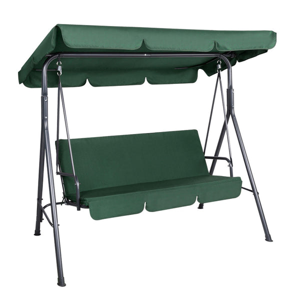 Gardeon Swing Chair Hammock Outdoor Furniture Garden Canopy Bench Seat Green Gardeon