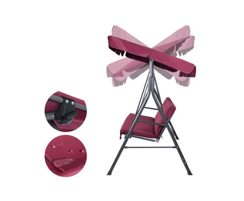 Gardeon Outdoor Swing Chair Hammock 3 Seater Garden Canopy Bench Seat Backyard freeshipping - Awezingly