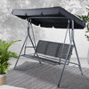 Swing Chair Outdoor Furniture Hanging Chairs Hammock 3 Seater Black
