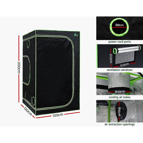 Greenfingers Grow Tent 2200W LED Grow Light Hydroponics Kits System 1.2x1.2x2M Greenfingers