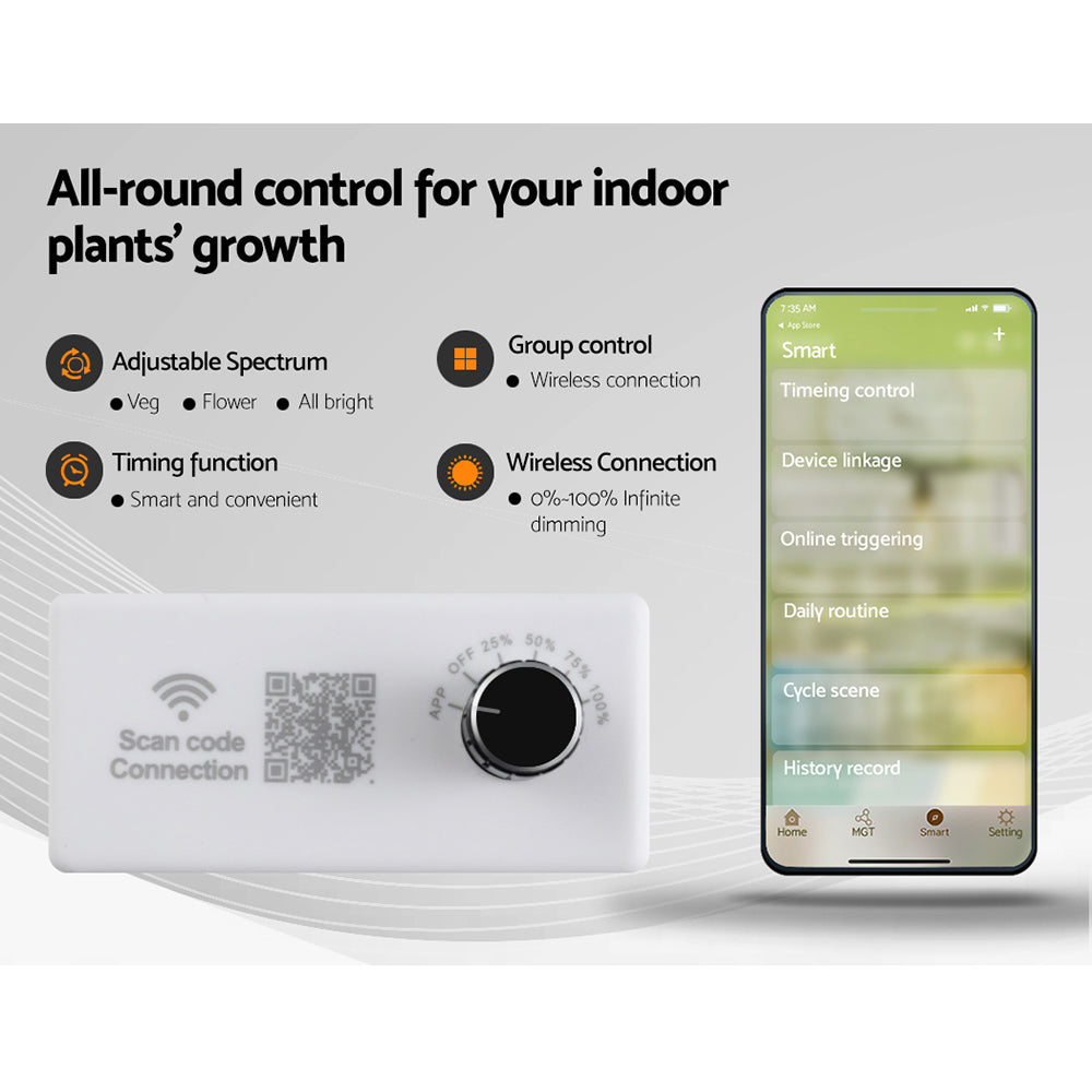 Greenfingers Grow Tent 4500W LED Grow Light Hydroponics Kits System 1.2x1.2x2M Greenfingers