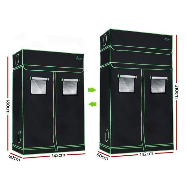 Greenfingers Grow Tent Kits Hydroponics Indoor Grow System DIY 120X60X180/210CM Greenfingers