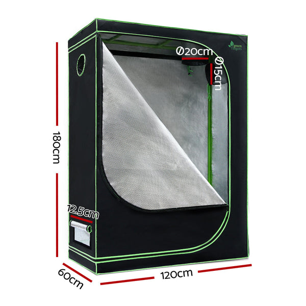 Greenfingers Grow Tent Kits 1680D Oxford 120X60X180CM Hydroponics Grow System Greenfingers