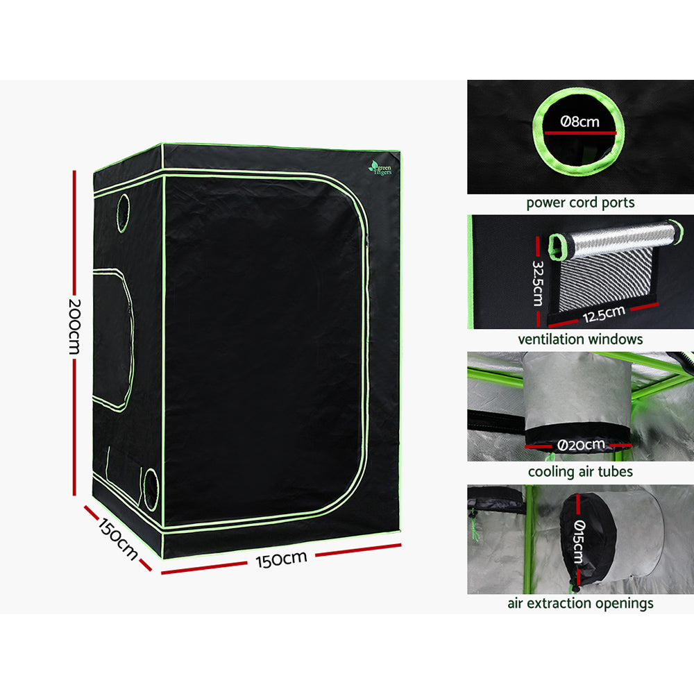 Greenfingers Grow Tent 2200W LED Grow Light Hydroponic Kits System 1.5x1.5x2M Greenfingers