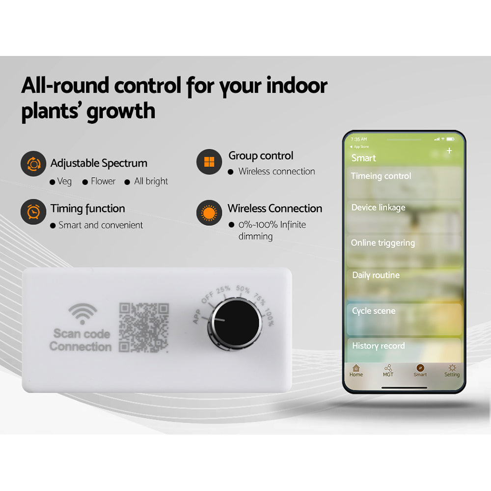 Greenfingers Grow Tent 2200W LED Grow Light Hydroponic Kits System 1.5x1.5x2M Greenfingers