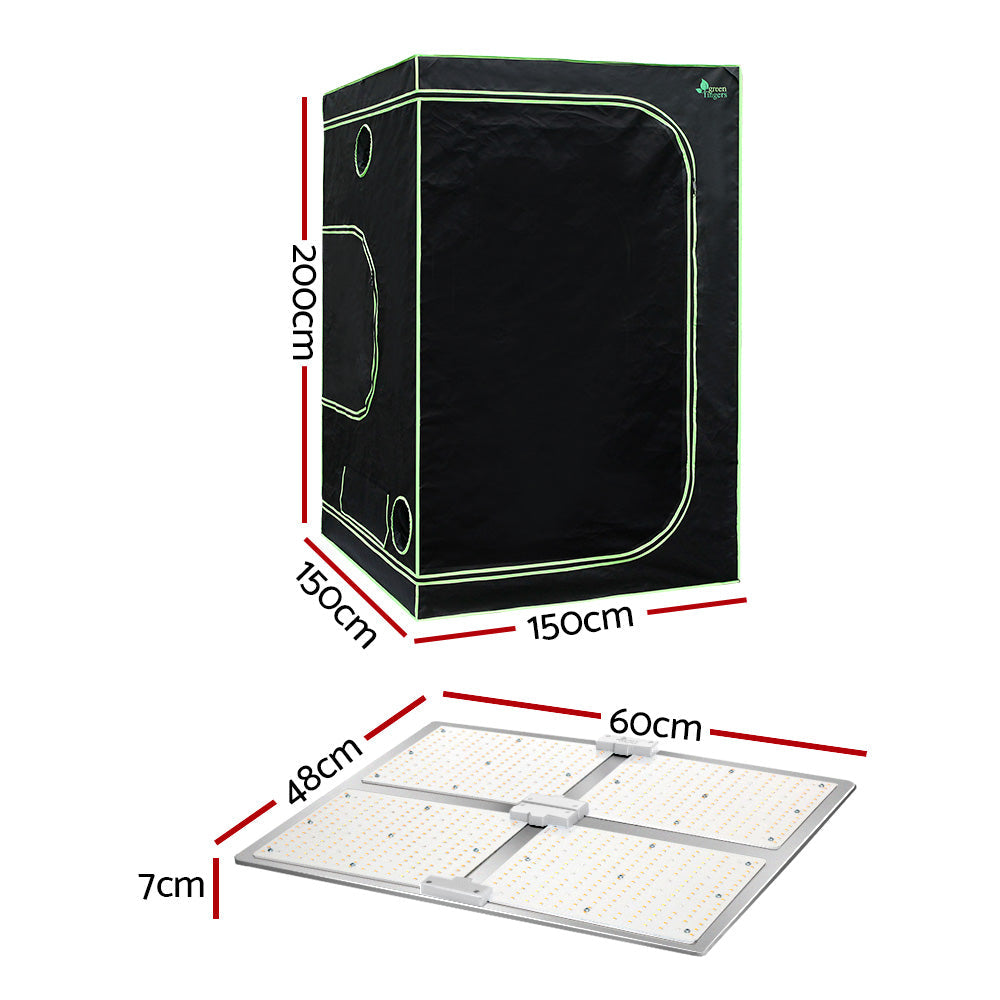 Greenfingers Grow Tent 4500W LED Grow Light Hydroponic Kits System 1.5x1.5x2M Greenfingers