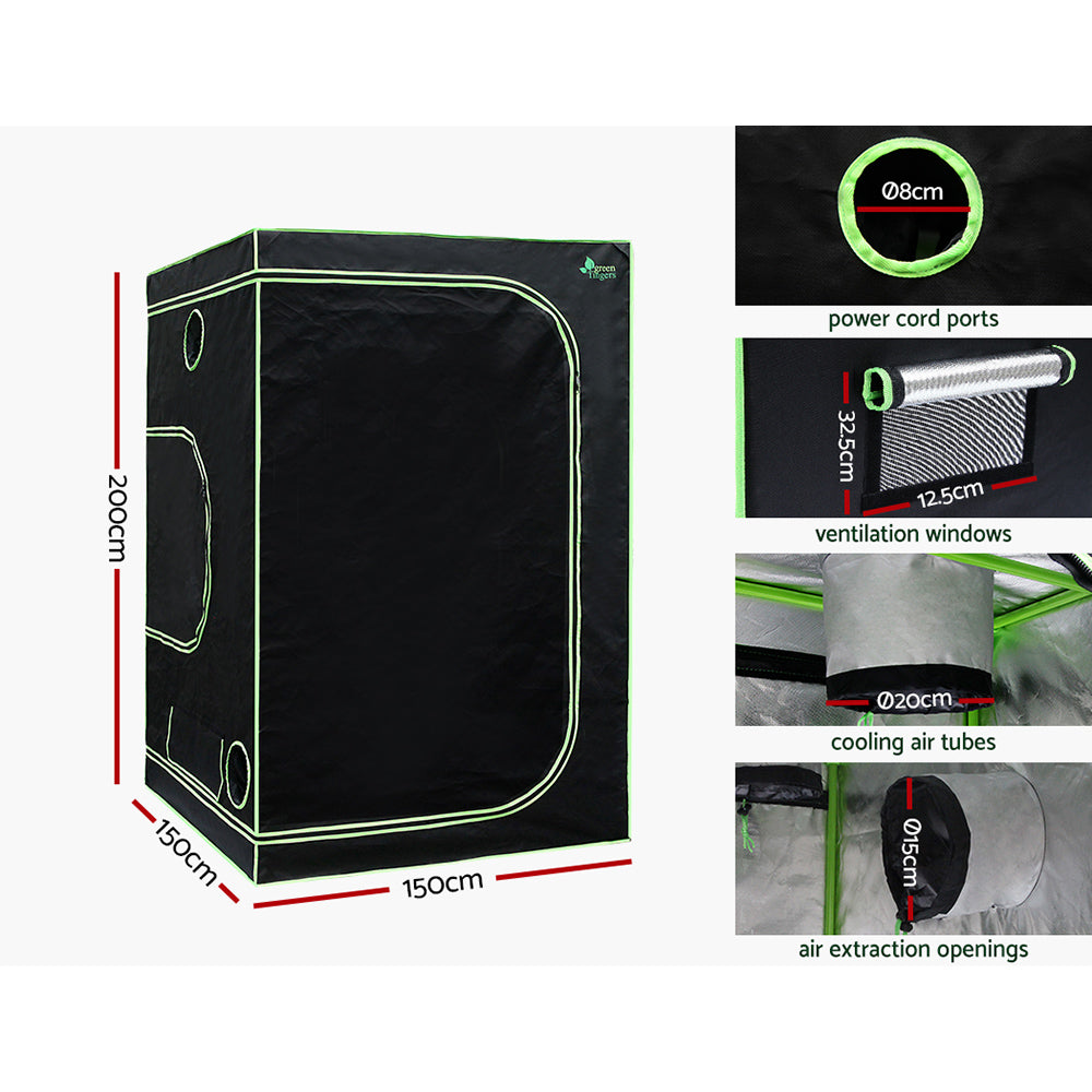 Greenfingers Grow Tent 4500W LED Grow Light Hydroponic Kits System 1.5x1.5x2M Greenfingers