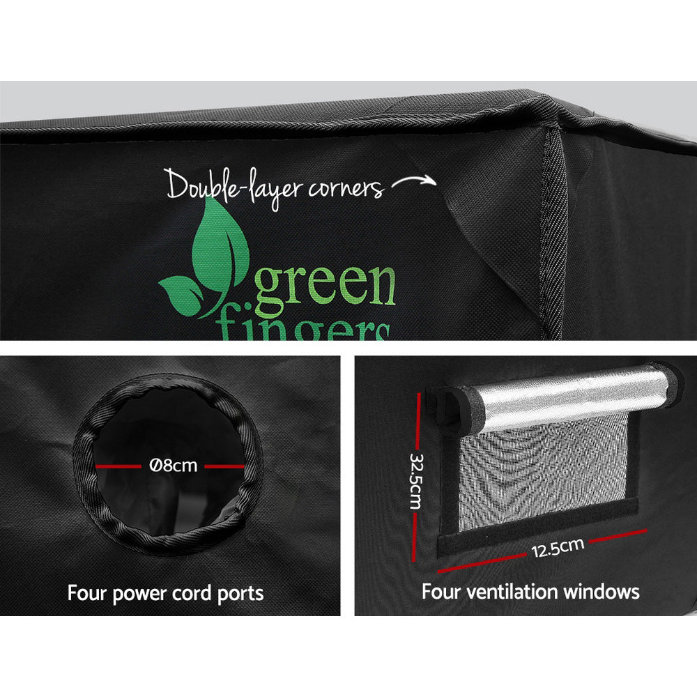 Greenfingers Hydroponics Grow Tent Kits Hydroponic Grow System 2.4m x 1.2m x 2m 600D Oxford Greenfingers
