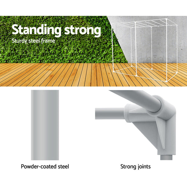 Greenfingers Hydroponics Grow Tent Kits Hydroponic Grow System 2.4m x 1.2m x 2m 600D Oxford Greenfingers