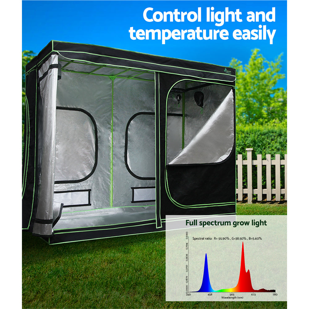 Greenfingers Grow Tent 2200W LED Grow Light Hydroponic Kit System 2.4x1.2x2M Greenfingers