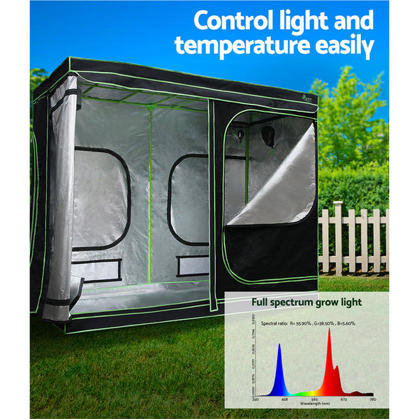 Greenfingers Grow Tent 4500W LED Grow Light Hydroponics Kits System 2.4x1.2x2M Greenfingers