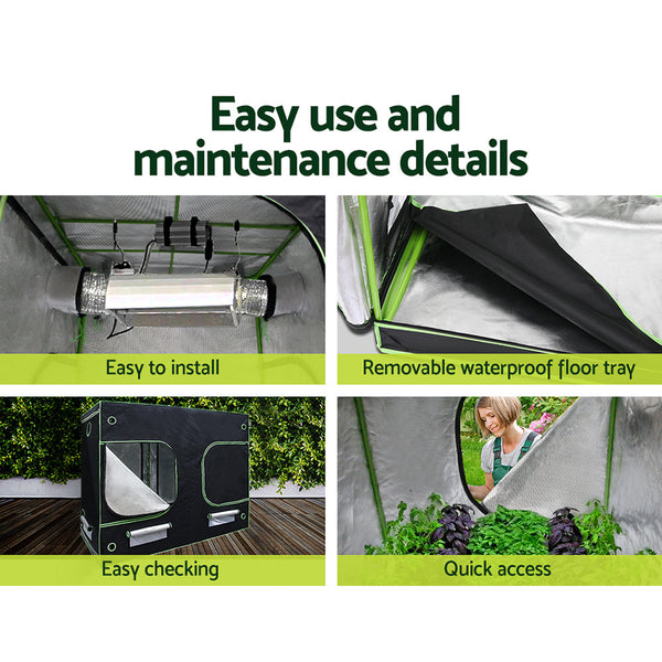 Greenfingers Grow Tent 4500W LED Grow Light Hydroponics Kits System 2.4x1.2x2M Greenfingers