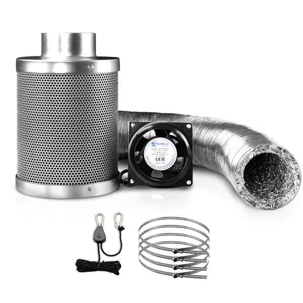 Greenfingers Ventilation Fan and Active Carbon Filter Ducting Kit Greenfingers