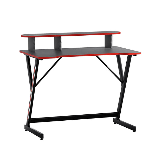 Artiss Gaming Desk Computer Desks Table 2-Tiers Storage Study Home Ofiice 100CM Artiss