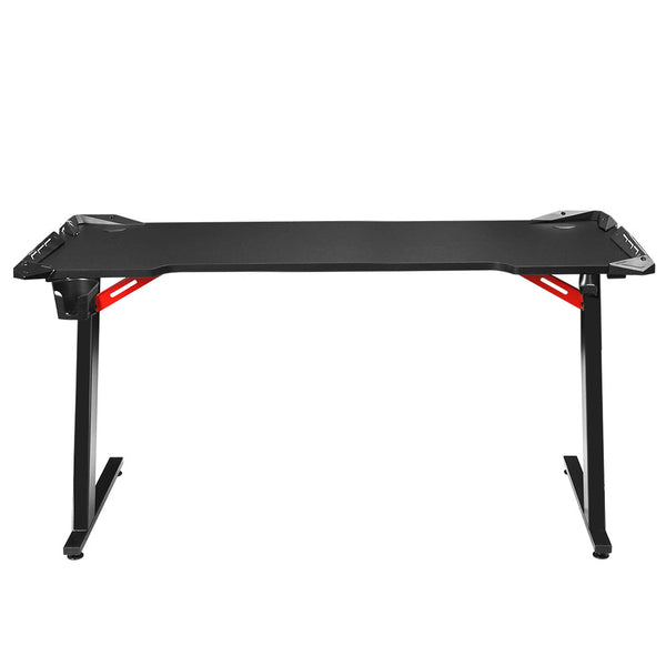 Artiss Gaming Desk Computer Desks Table Study Home Ofiice RGB LED Light 140CM Artiss