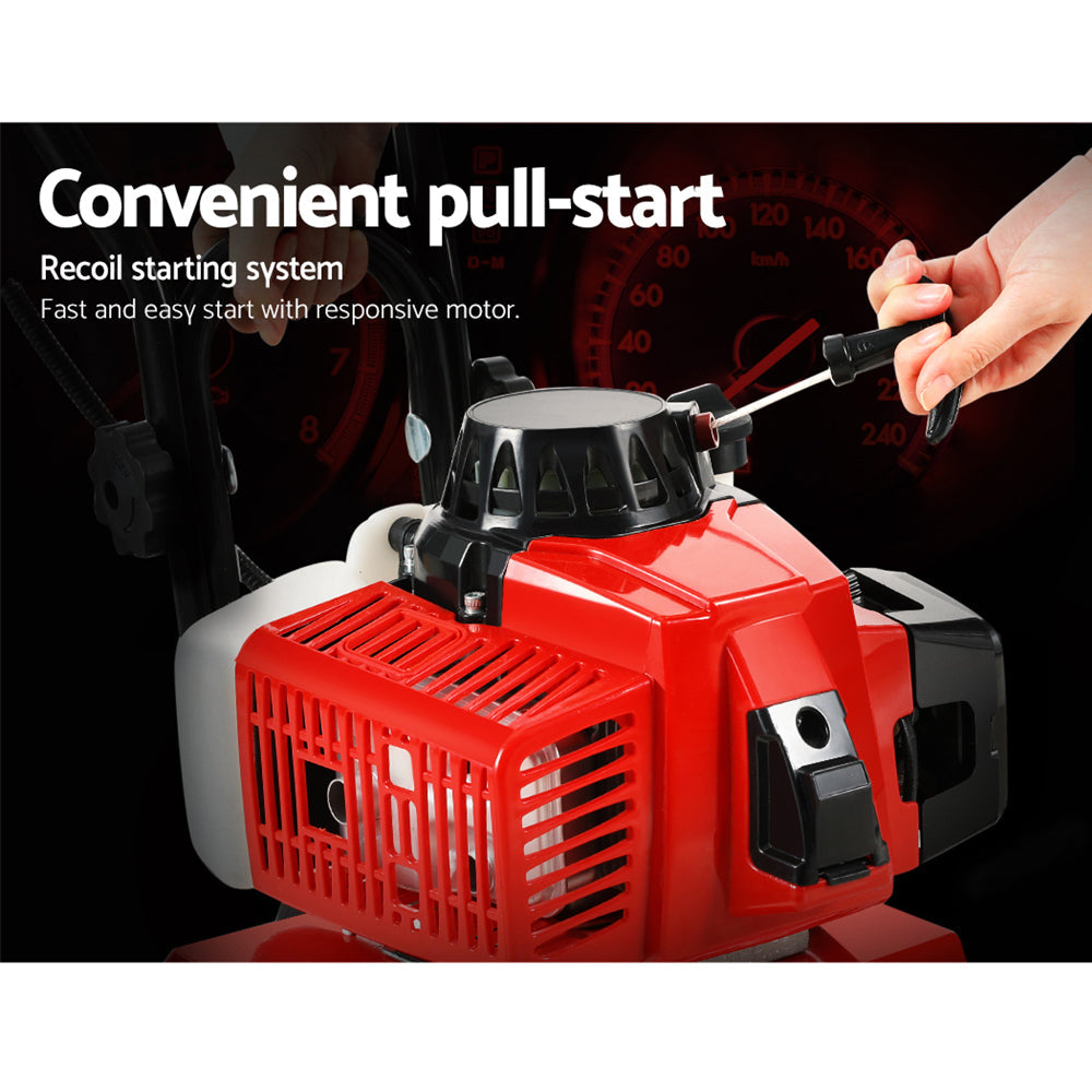 Giantz 88CC Tiller Rototiller Cultivator 4 Blades Garden Soil Power Rotary Hoe Giantz