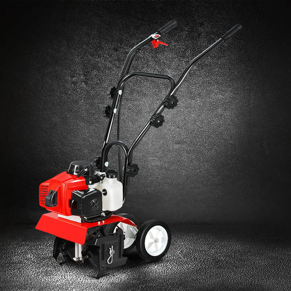 Giantz 88CC Tiller Rototiller Cultivator 4 Blades Garden Soil Power Rotary Hoe Giantz