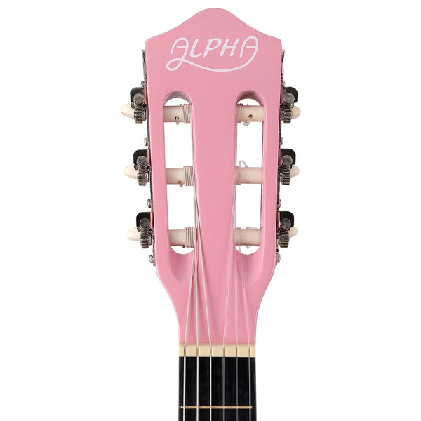 Alpha 34 Inch Classical Guitar Wooden Body Nylon String Beginner Kids Gift Pink Alpha