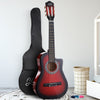 Alpha 34 Inch Guitar Classical Acoustic Cutaway Wooden Children 1/2 Size Red