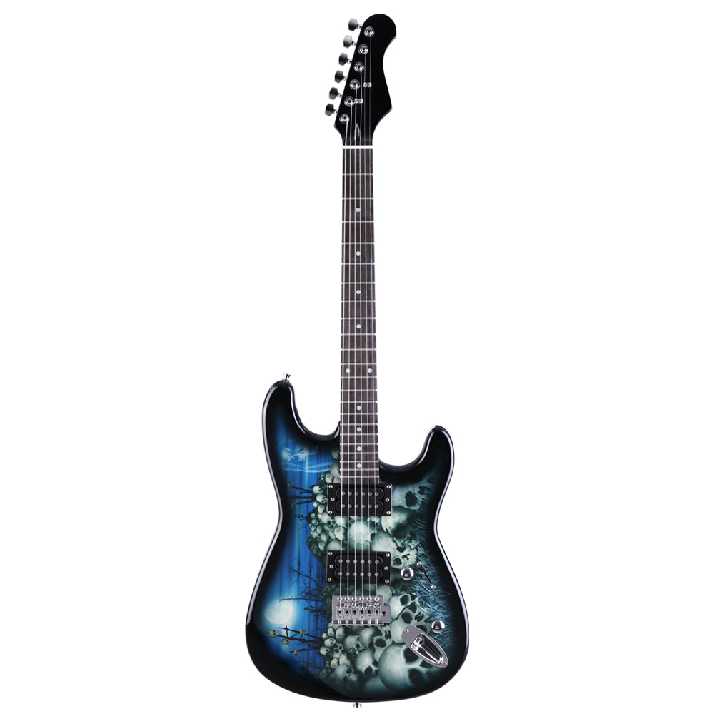 Alpha Electric Guitar Music String Instrument Rock Blue Carry Bag Steel String freeshipping - Awezingly