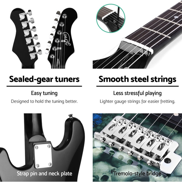 Alpha Electric Guitar Music String Instrument Rock Blue Carry Bag Steel String freeshipping - Awezingly