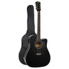 Alpha 41 Inch Electric Acoustic Guitar Full Size EQ Bass Black