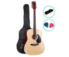ALPHA 41 Inch Wooden Acoustic Guitar Natural Wood