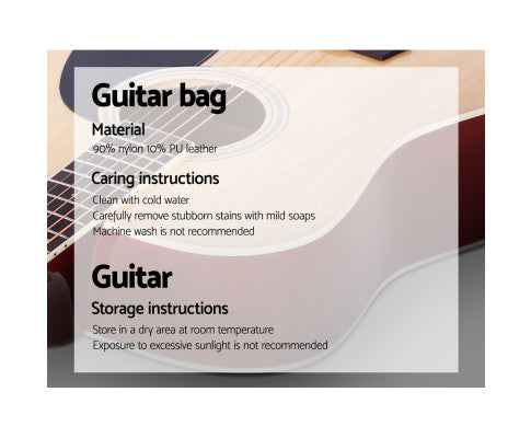 ALPHA 41 Inch Wooden Acoustic Guitar Natural Wood freeshipping - Awezingly