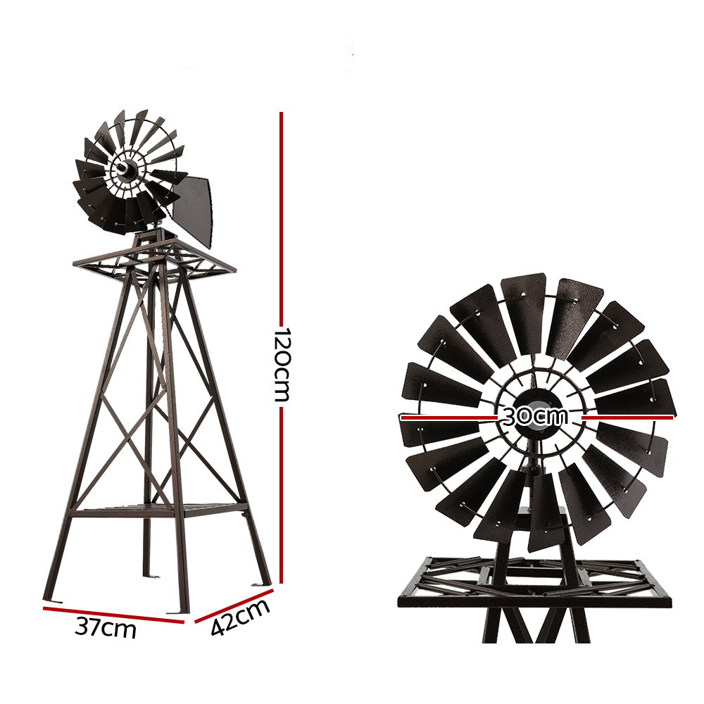 Garden Windmill 120cm Metal Ornaments Outdoor Decor Ornamental Wind Mill freeshipping - Awezingly