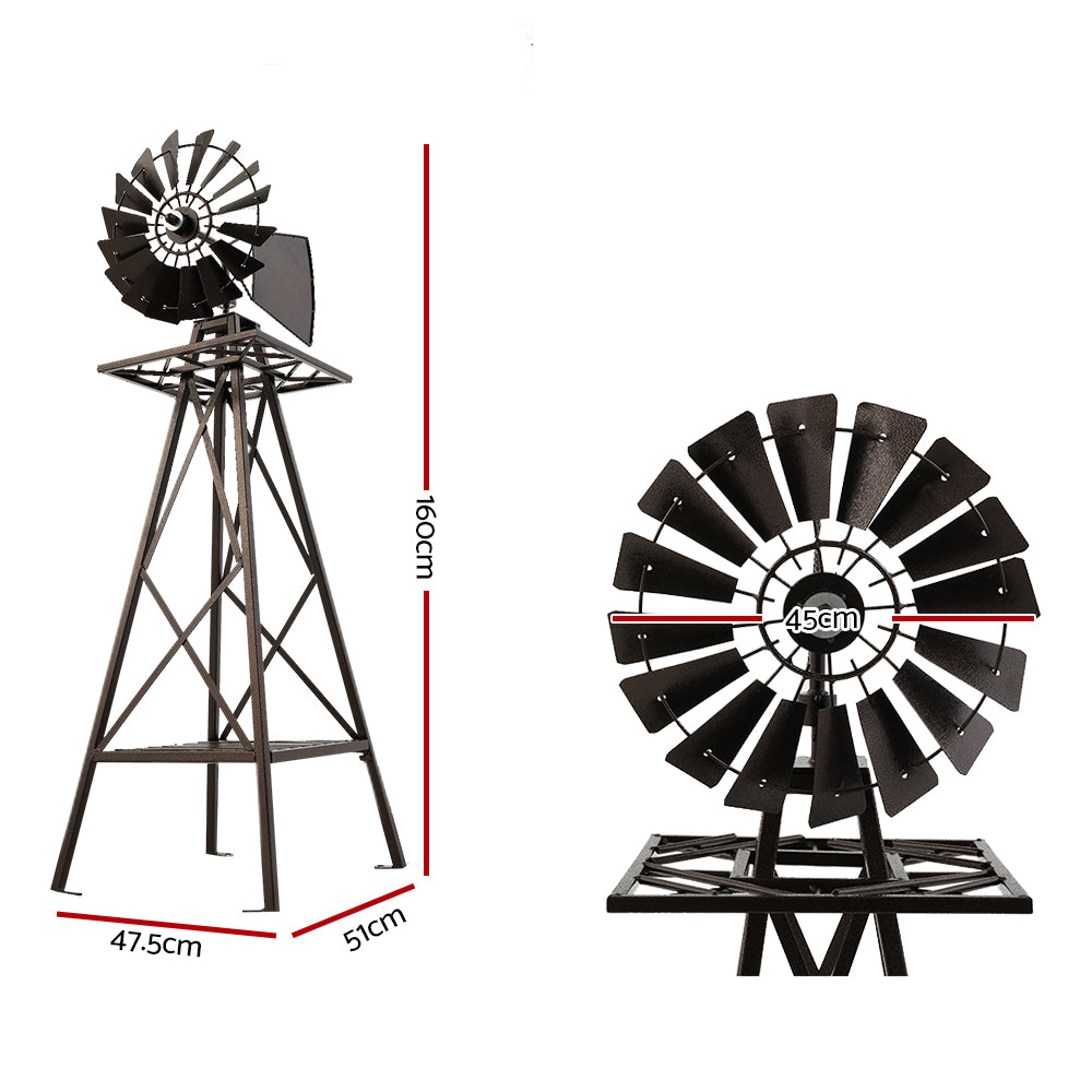 Garden Windmill 160cm Metal Ornaments Outdoor Decor Ornamental Wind Mill freeshipping - Awezingly