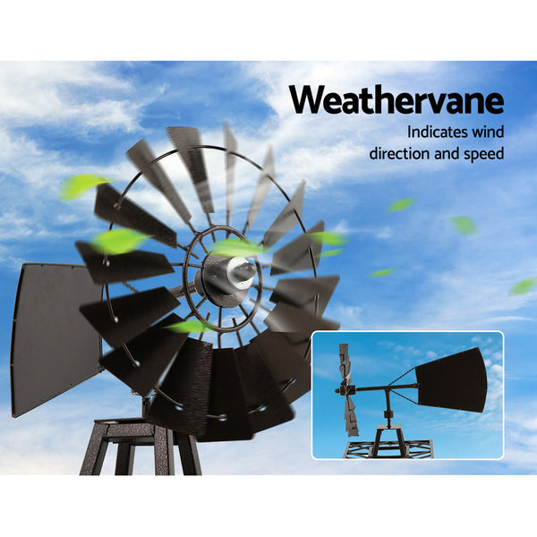 Garden Windmill 160cm Metal Ornaments Outdoor Decor Ornamental Wind Mill freeshipping - Awezingly