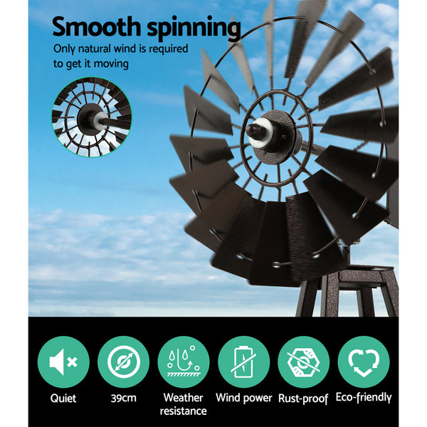Garden Windmill 160cm Metal Ornaments Outdoor Decor Ornamental Wind Mill freeshipping - Awezingly