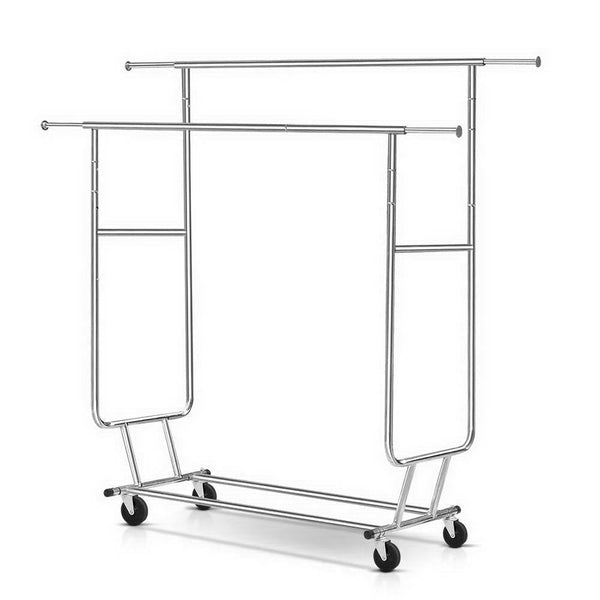 Artiss Clothes Rack Airer Double Rail Coat Stand Adjustable Hanger Artiss