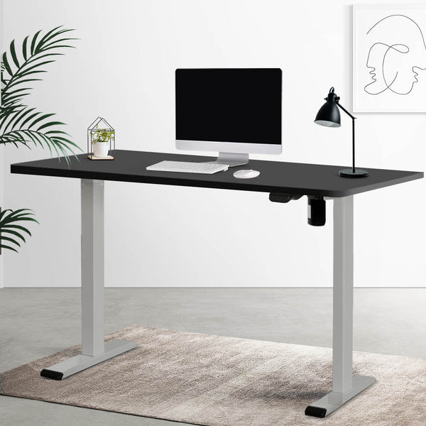 Artiss Electric Standing Desk Motorised Sit Stand Desks Table Grey Black 140cm Artiss