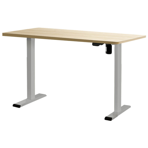 Artiss Electric Standing Desk Motorised Adjustable Sit Stand Desks Grey Oak Artiss