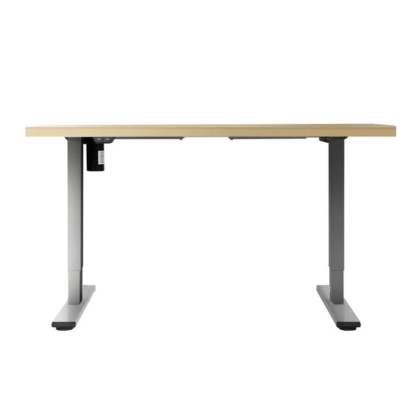 Artiss Electric Standing Desk Motorised Sit Stand Desks Table Grey Oak 140cm Artiss