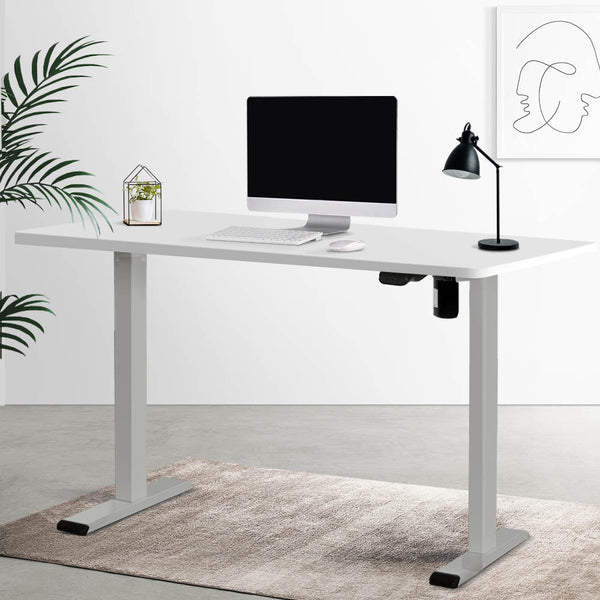 Artiss Electric Standing Desk Motorised Adjustable Sit Stand Desks Grey White Artiss
