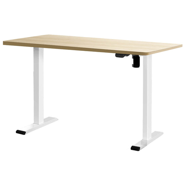 Artiss Electric Standing Desk Motorised Adjustable Sit Stand Desks White Oak Artiss