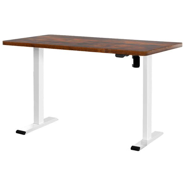 Artiss Electric Standing Desk Motorised Sit Stand Desks Table White Brown 140cm Artiss